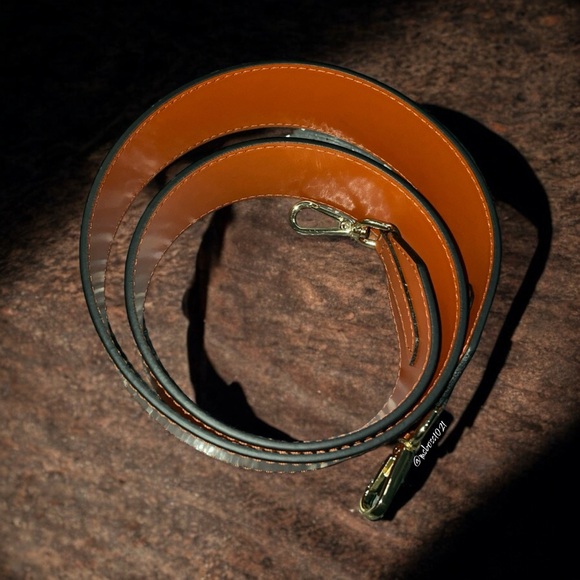 Mario Valentino Leather Replacement Strap in Carob (Cognac) - Picture 3 of 3